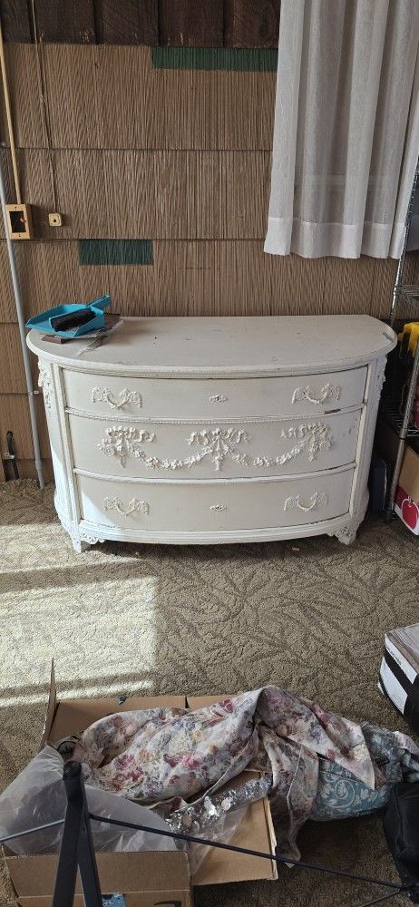 Vintage Wood Dresser 
