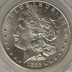 1885-CC Morgan Silver Dollar 
