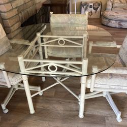 Glass Table & Chairs