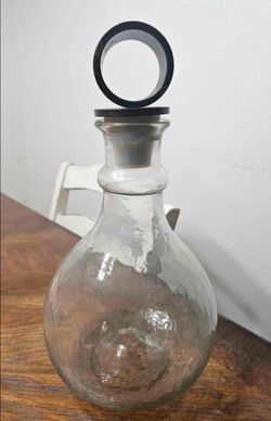 Garan" 12.5" Tall Hammered Glass Decanter
