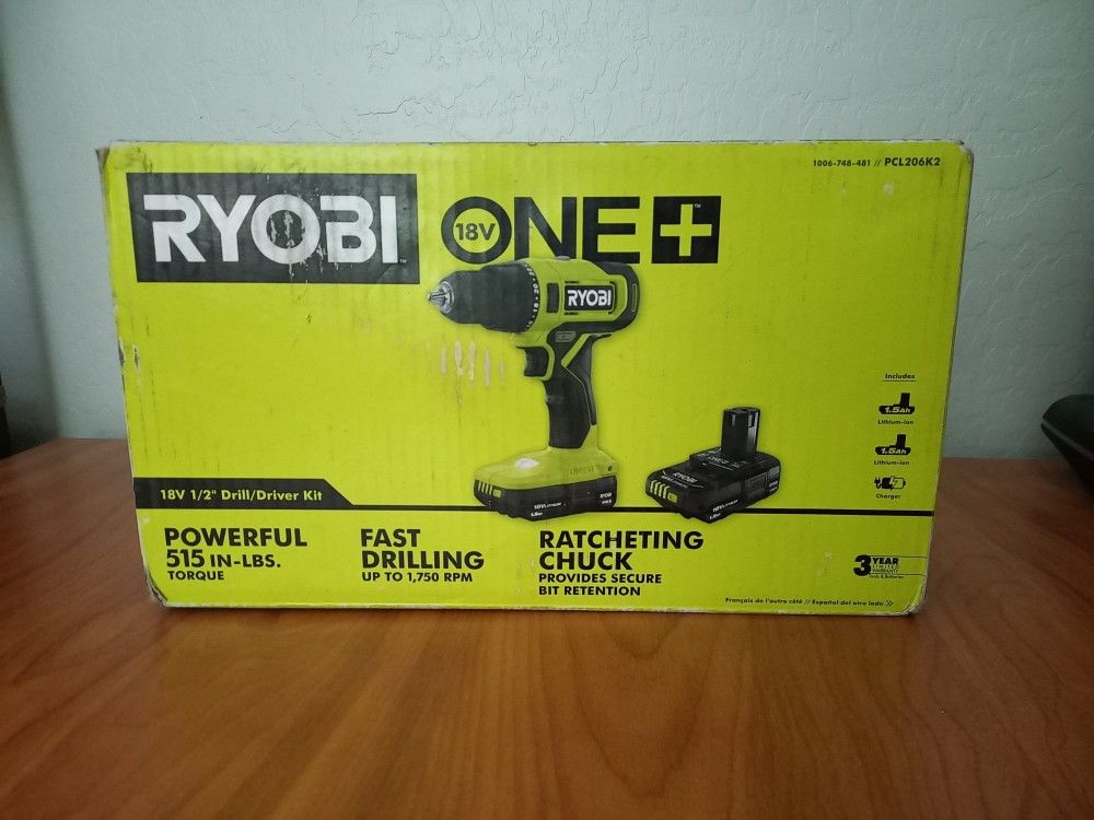 RYOBI ONE+ 18V 1/2 in Drill/Driver Kit (New)
