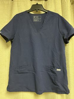 Figs Technical Collection Women’s Navy Blue Scrub Top, Size M