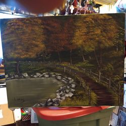 Oil Painting Signed By Cindy Lomas