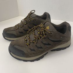 Columbia Crestwood Men’s Size 10.5 Waterproof Low Hiking Shoes Boots, Brown & Black