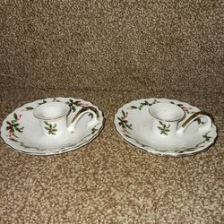 Very Pretty Set Of Lefton Candle Holders 