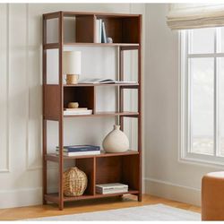 Article Mysen Tall Walnut Bookcase 34”x72”| New Open Box | Retail $899 Delivery Available