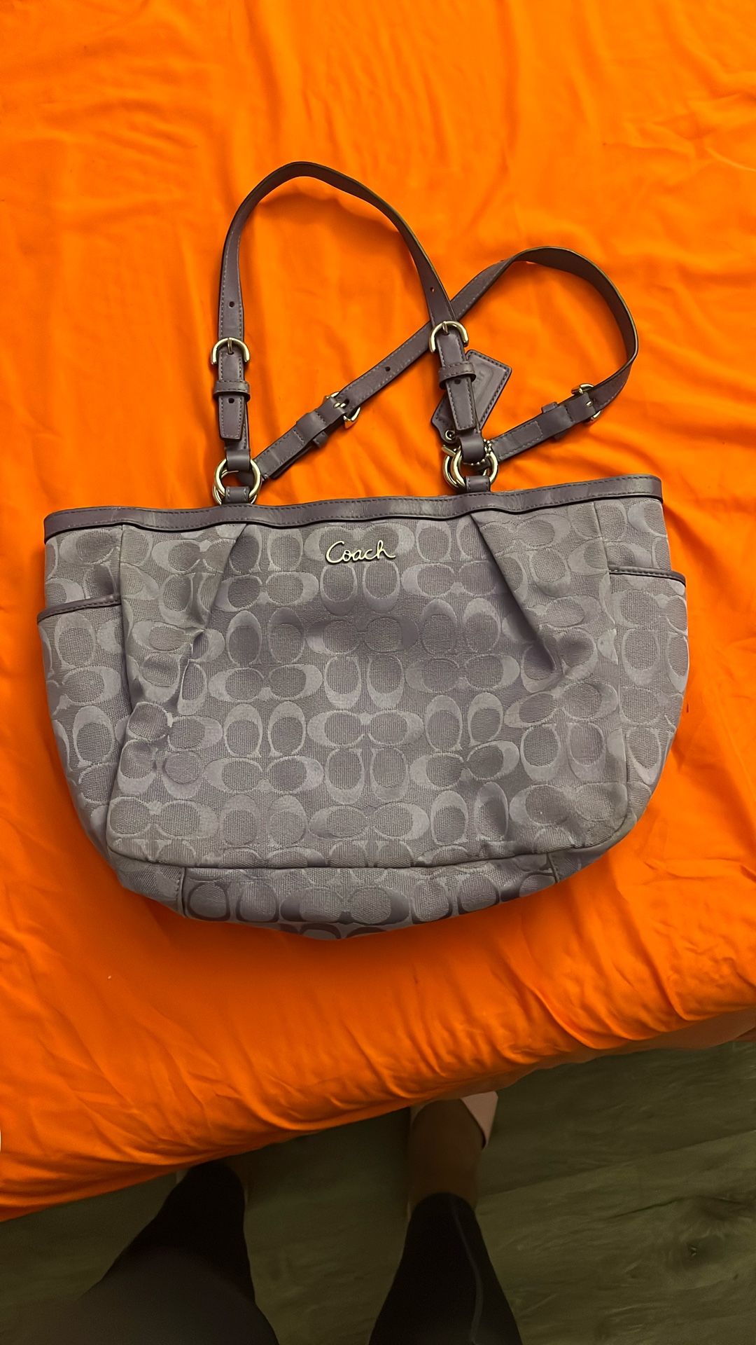 Purple Coach Hand Bag