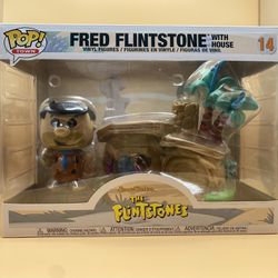 (NEW) Funko POP! Town The Flintstones #14 Fred Flintstone with House (VAULTED)