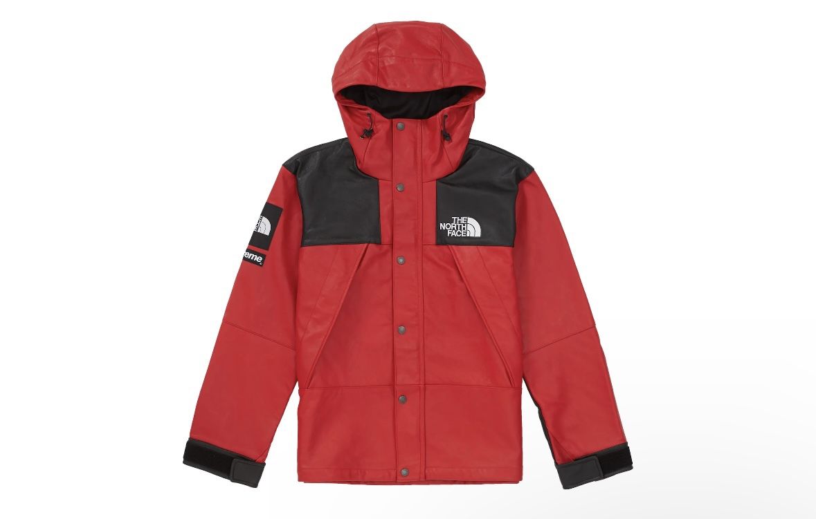 Supreme X Northface Leather Red Parka