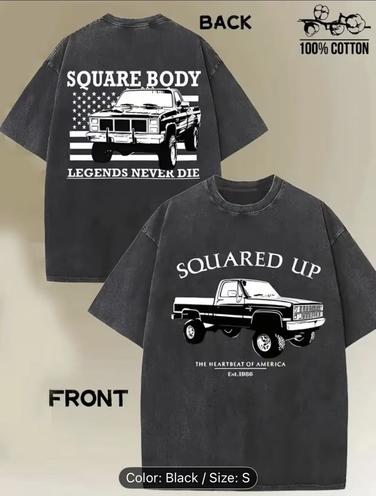 Squared up boy truck graphic T-shirt