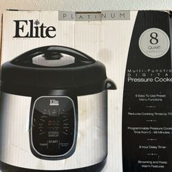 Brand New Elite Platinum 8-Qt Digital Pressure Cooker (Sealed – Box Wear)