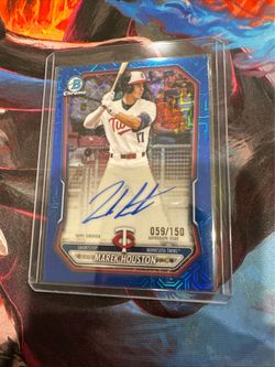 Topps 2024 Bowman Chrome Marek Houston BMA-MH Blue Mojo Auto /150 Twins