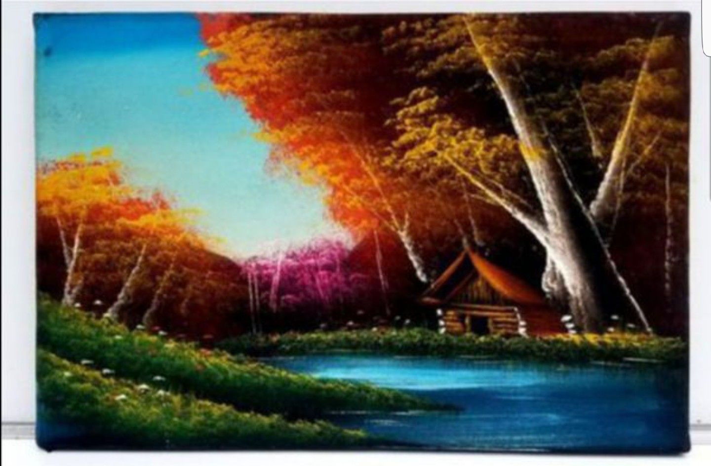 Picture oil painting on valvet 12" x 18"