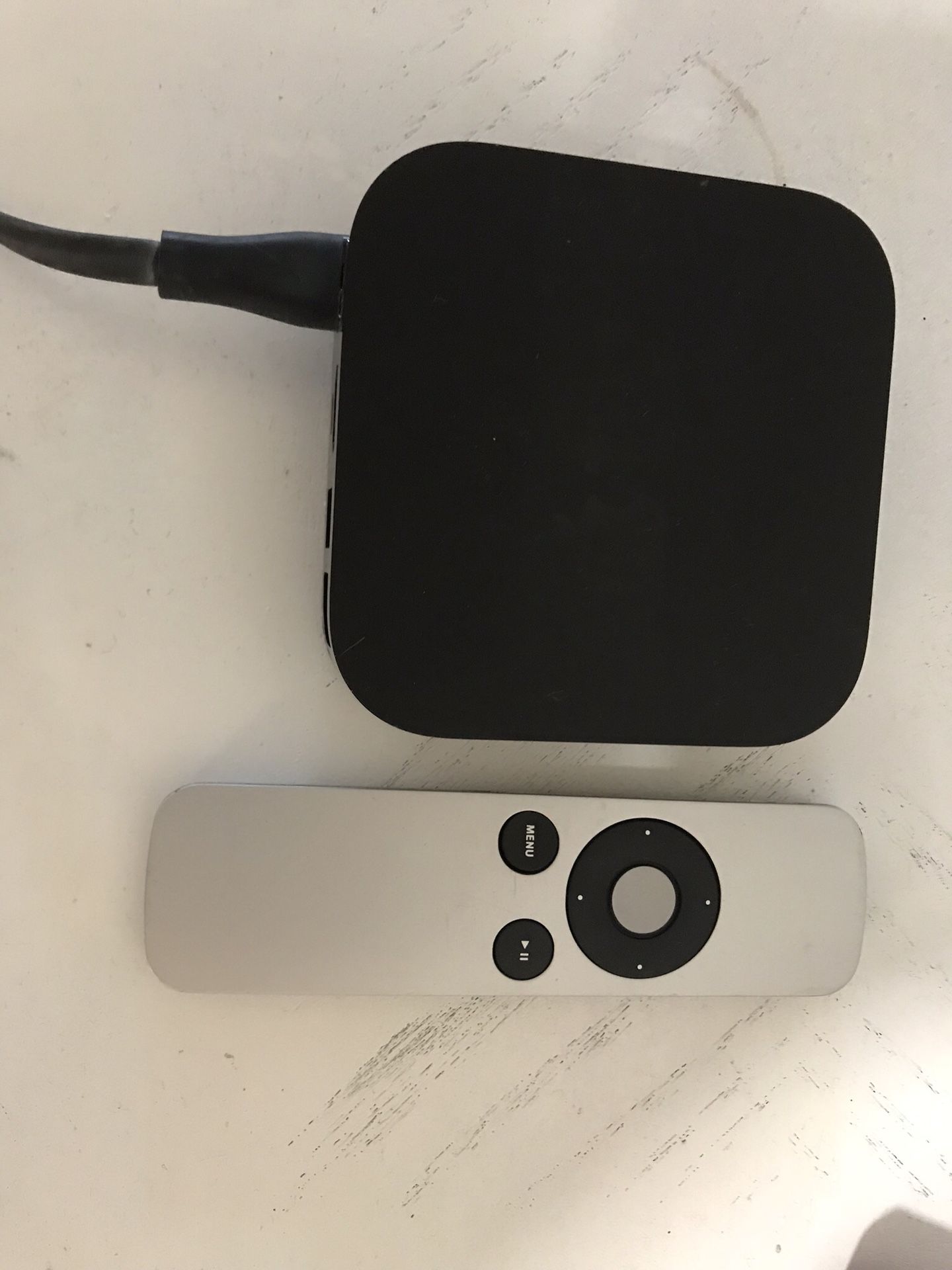 Apple TV with cord and working replacement remote