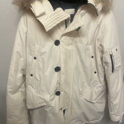 Hilfiger Heavy Winter Ski Jacket With Hood And Double Closure, Xxl Like New