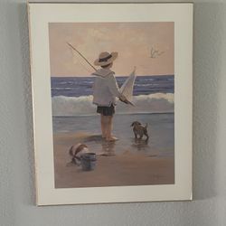 Boy Day At The Beach Print