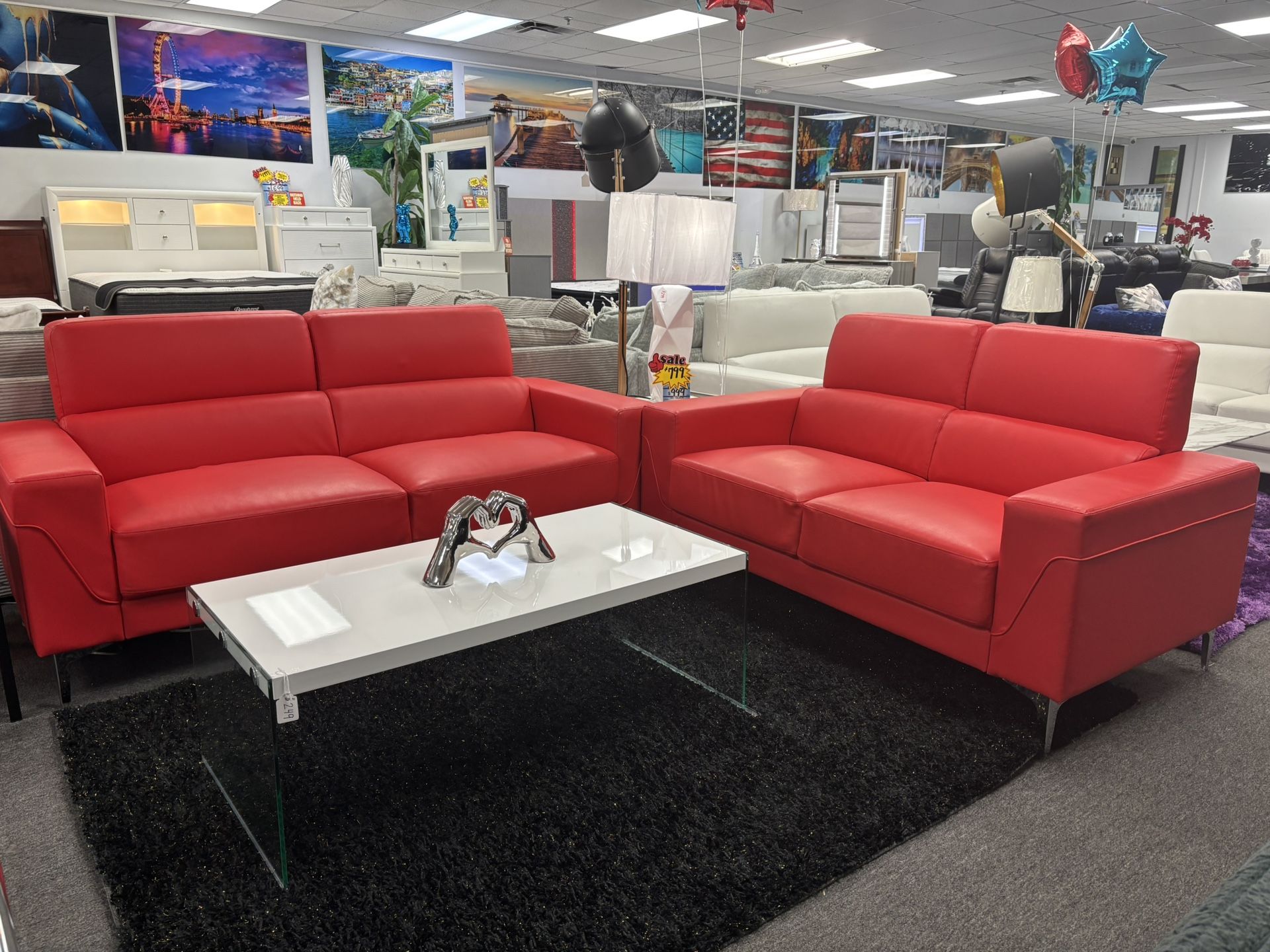 Red SOFA&LOVESEAT Set For Sale (Available In Multiple Colors) 40% Off