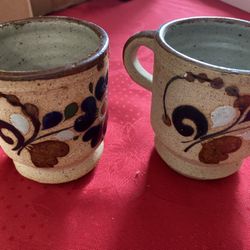 Mexican Pottery Cups Two.