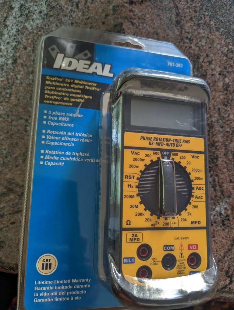 IDEAL Test-Pro 361 Multimeter 3 Phase Rotation True RMS Capacitance