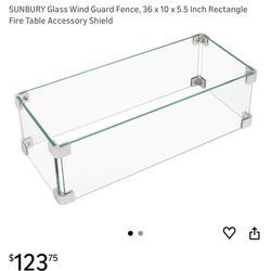 Custom Sized Wind Guard for Gas Fire pit 