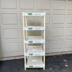 Storage Rack 5 Shelf Sturdy Plastic Approx 21x24x58”