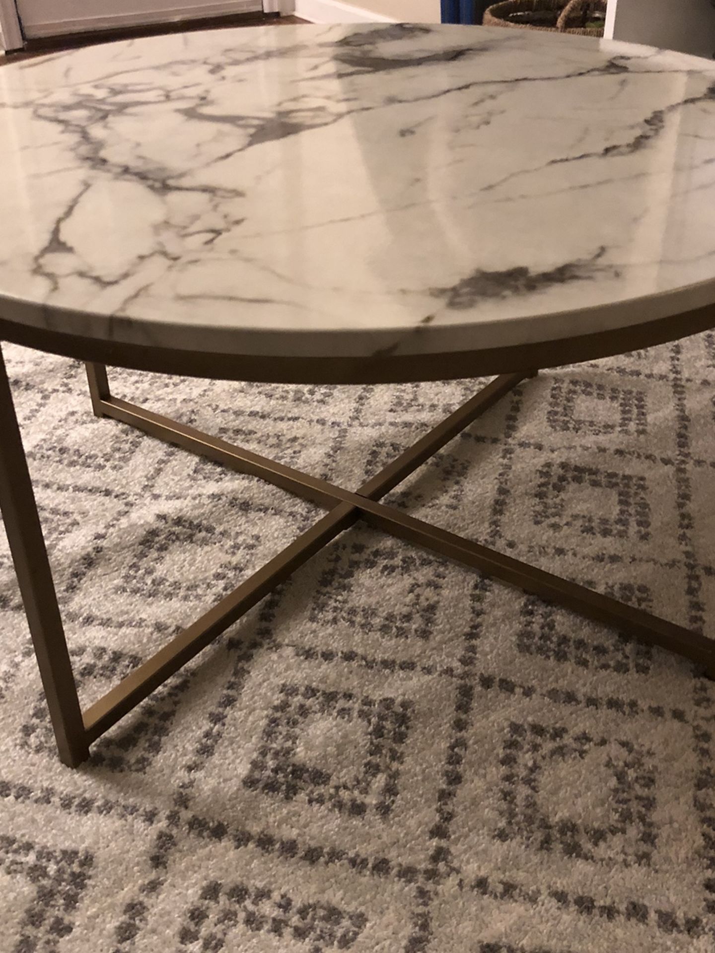 Faux Marble Coffee Table