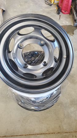 Black Sti 12x7 aluminum Rims Atv Utv Quad