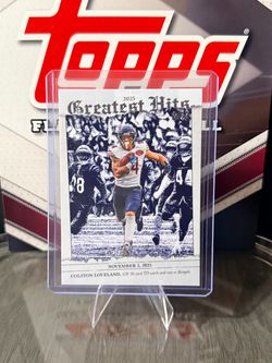 2025 Topps Greatest Hits Colston Loveland Football Card