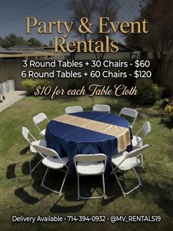 Tables and. Chairs