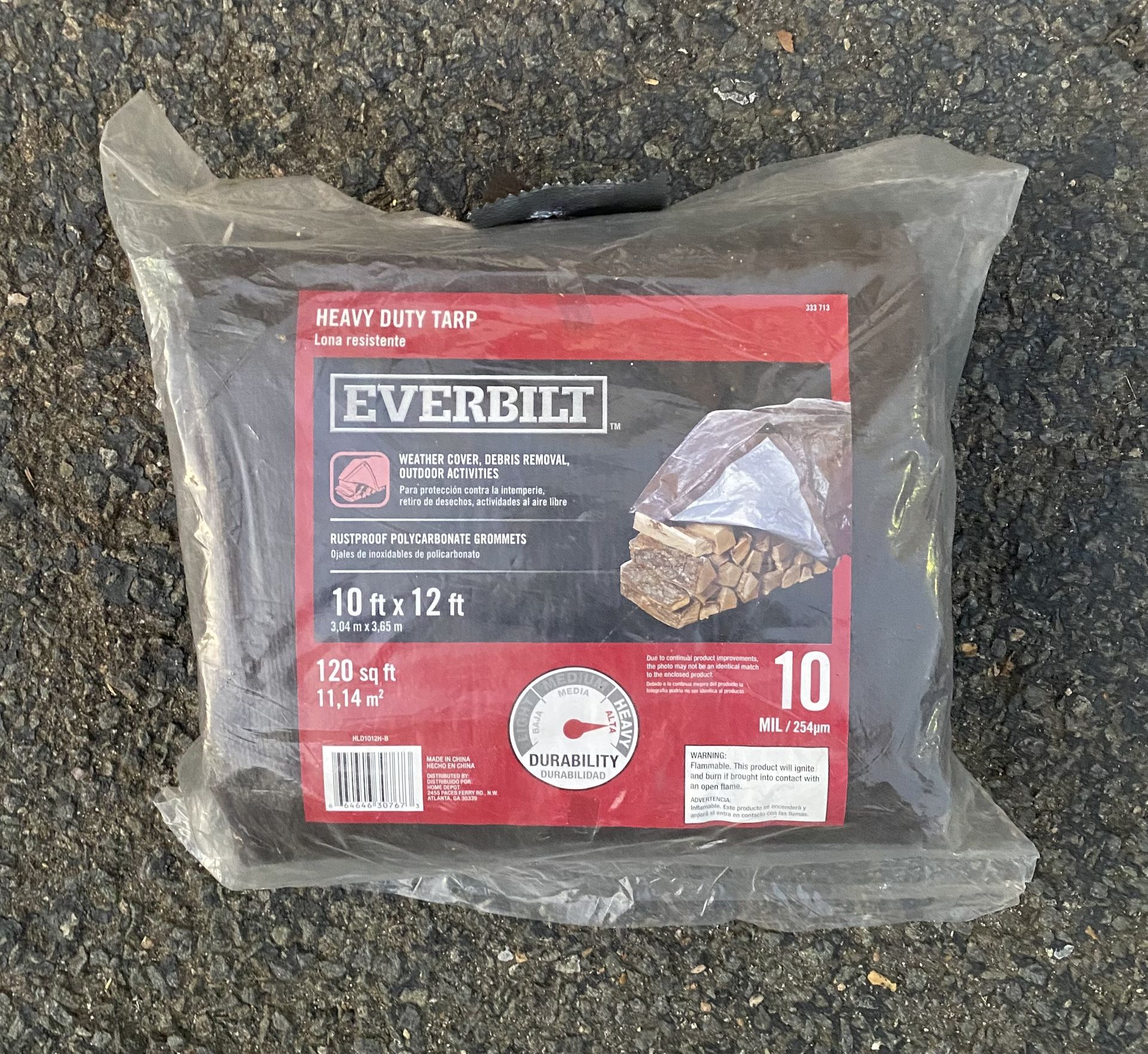 Everbilt 10ft x 12ft Heavy Duty Tarp Carpa Lona