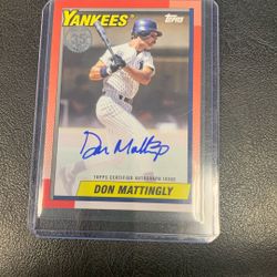 2025 Topps Update Don Mattingly On Card Auto