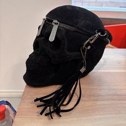 Killstar velvet skull bag