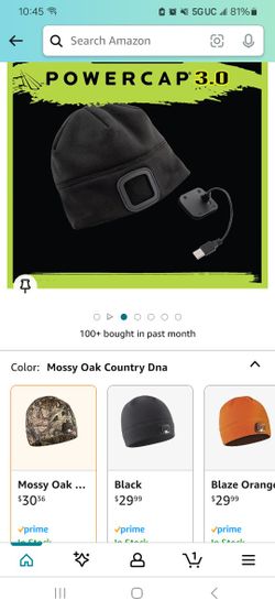 Panther Vision POWERCAP 3.0 USB Rechargeable Headlamp LED Beanie Ultra-Bright Hands Free LED Lighted Cap