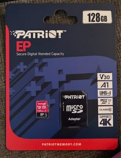 NEW Patriot EP 128GB microSDXC Memory Card w/ Adapter