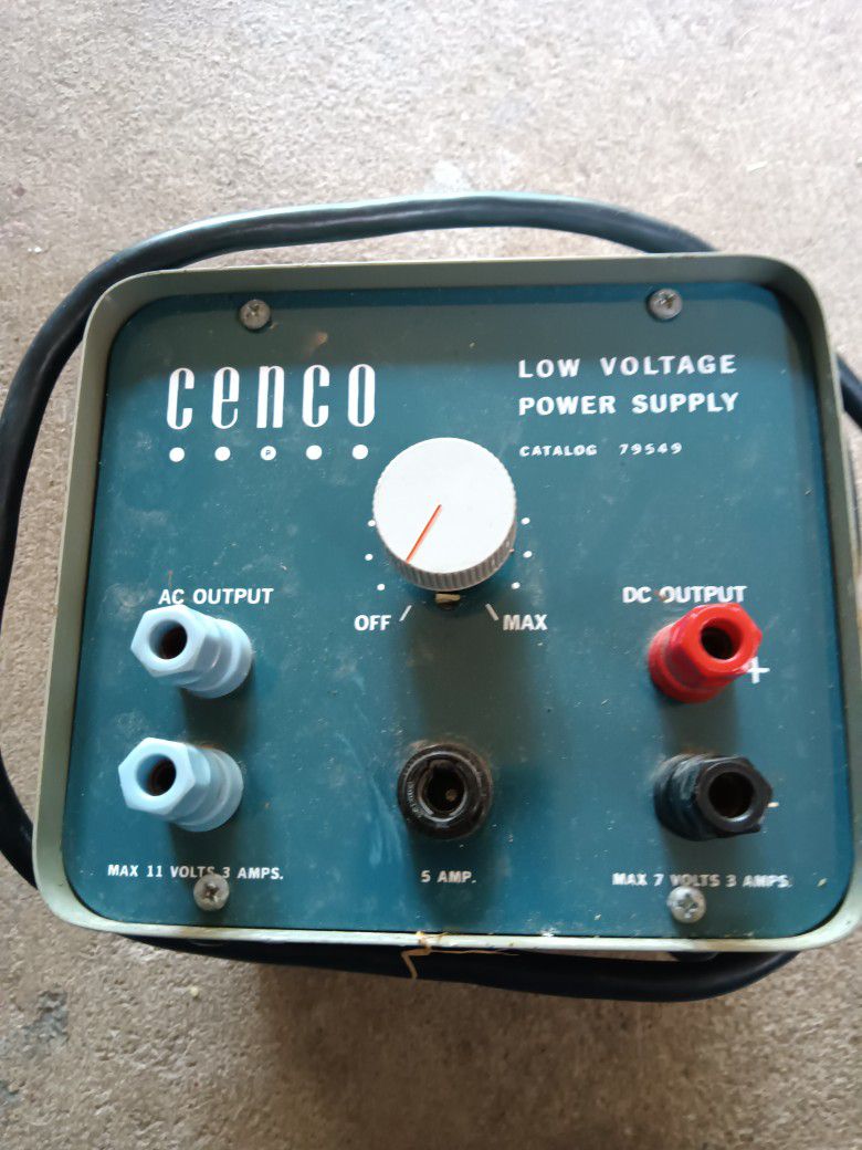 Cenco Low Voltage Power Supply 