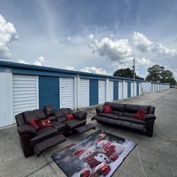 2 Burgundy Couches
