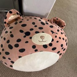 Pink, Black And White Cheetah Print Squishmellow