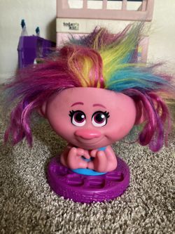 Trolls Poppy hairdressing doll head 