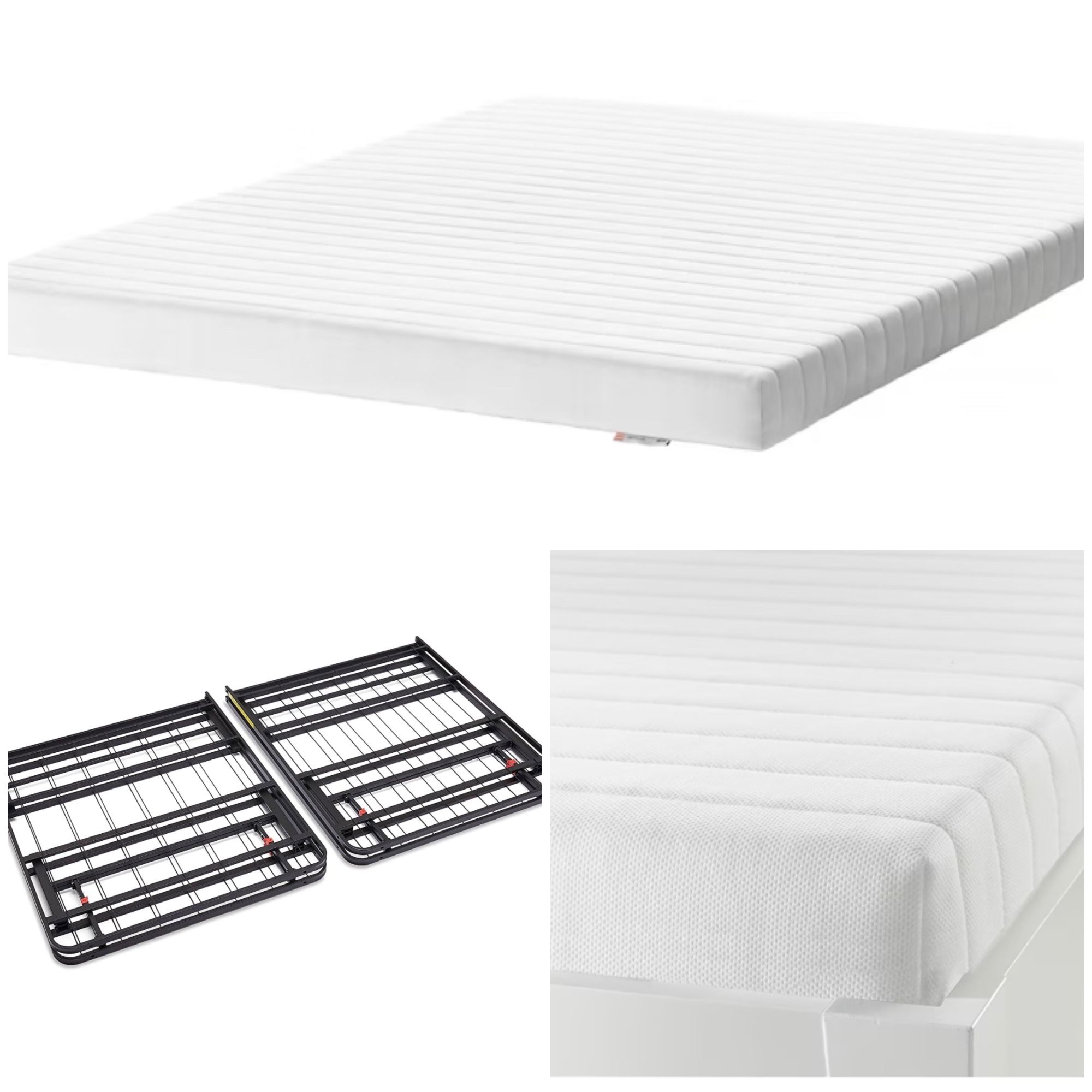 Ikea Meistervik FULL Mattress & Folding Metal Frame