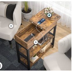 Sofa Side Table With USB Ports (charging station)