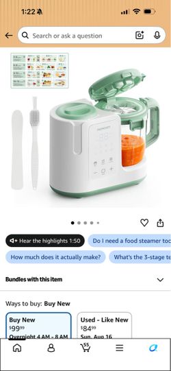 Mom cozy food steamer and baby food processor
