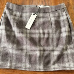 Plaid Tweed Mini Skirt