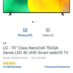 BRAND NEW!!!! 70IN LG NANO
