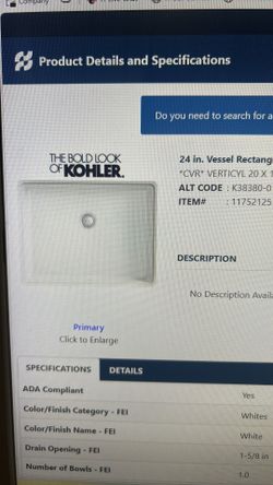 Kohler k38380-0 lav