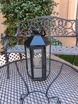 Metal Lantern w/Glass