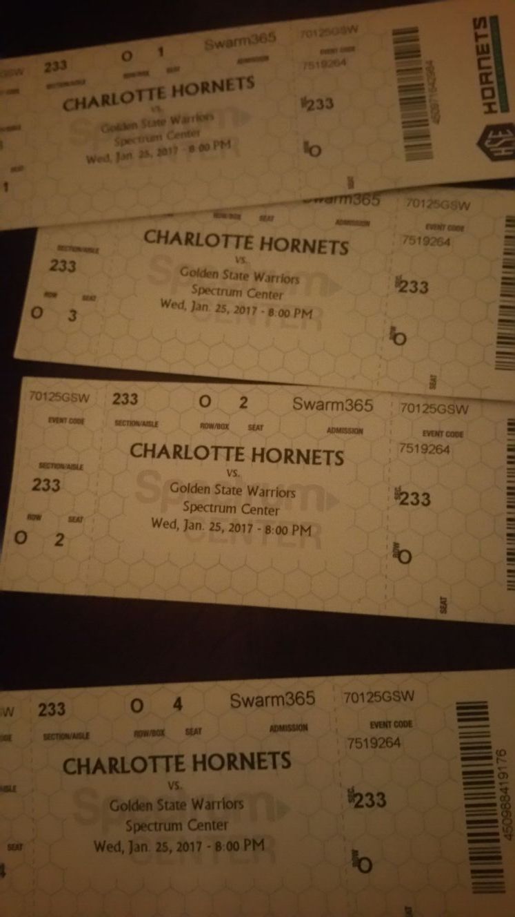 Hornets tickets vs golden state