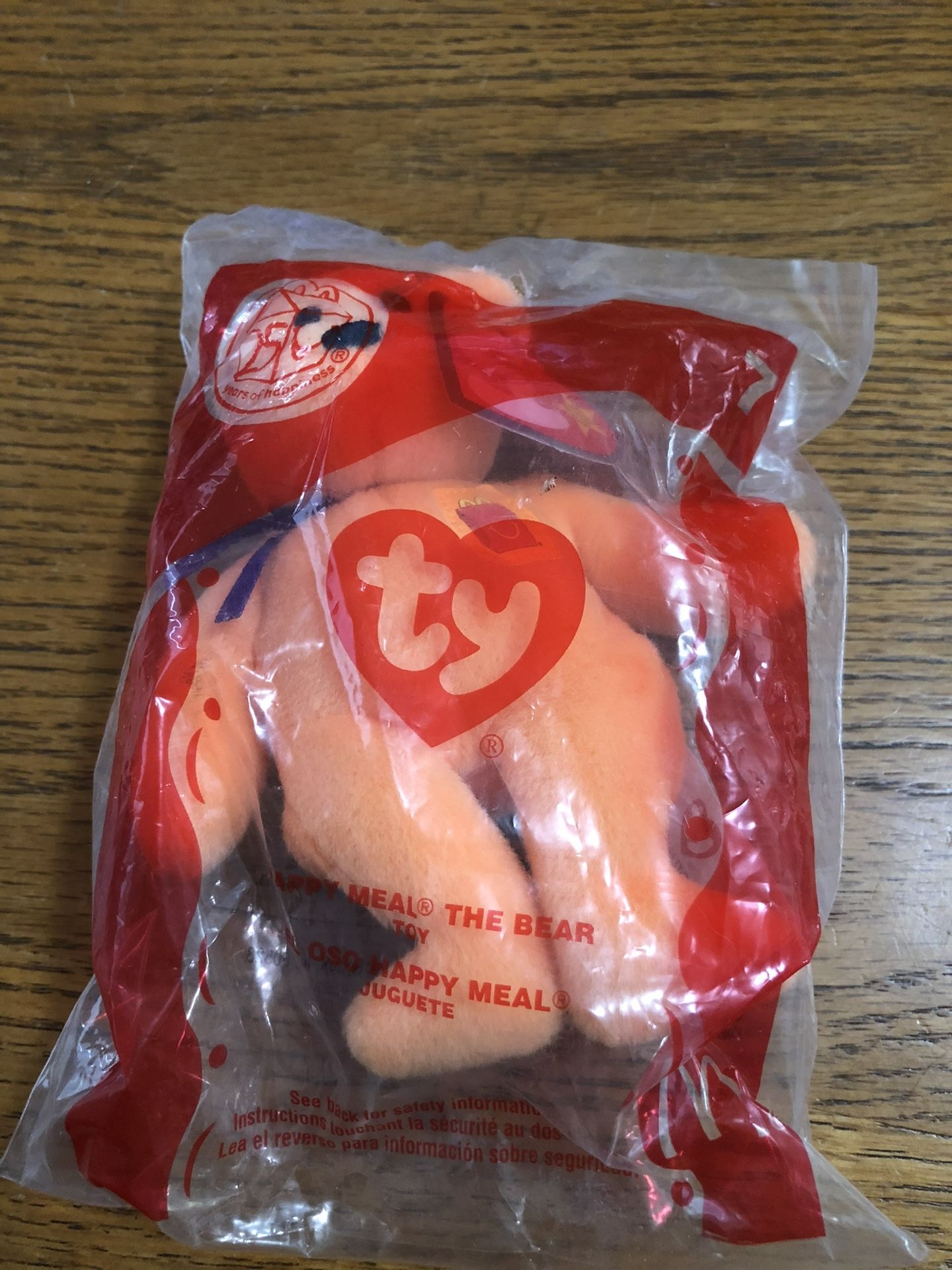 Ty Beanie Babie Happy Meal The Bear Year 2004.  McDonald’s 25th Years Of Happiness .  Brand New Never Opened 