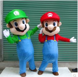 Adult Size Super Mario and Luigi  Mascot Costumes Adult Size Large, ready to ship