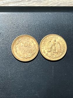2-Dos Pesos 1945 Gold Mexican Coins