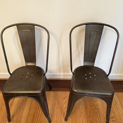 Set of 2 Bronze Chairs 